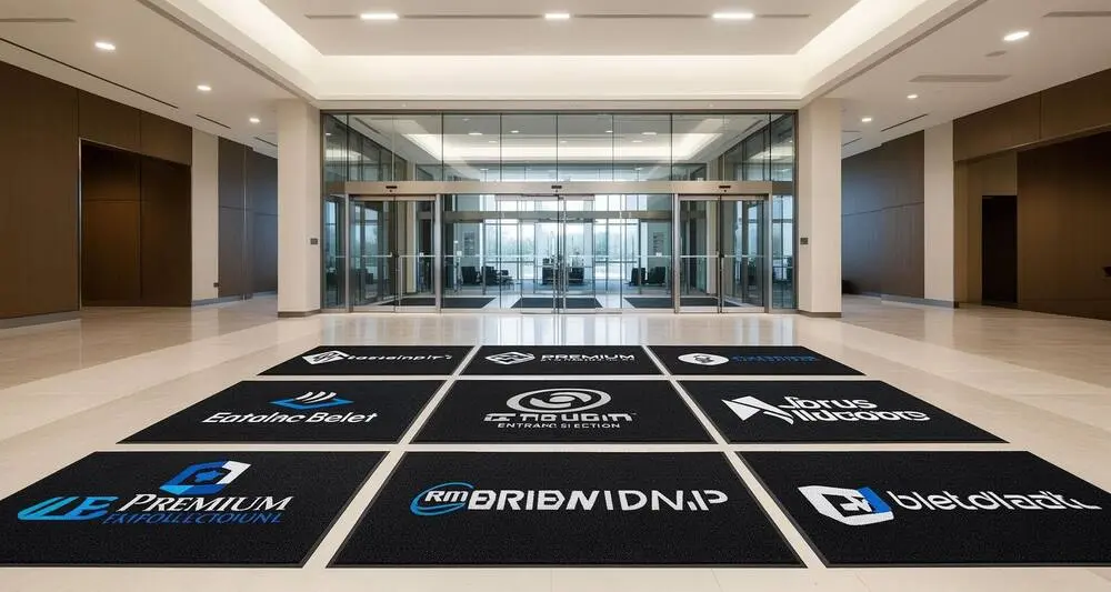 Custom branded entrance mats and signage